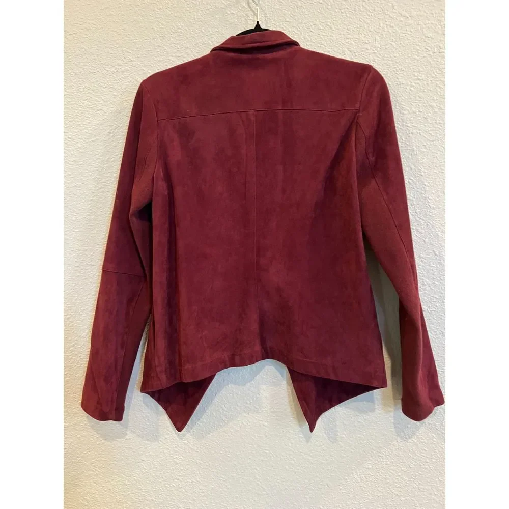 BB DAKOTA Wade Faux Suede Jacket in Cherrywood Size XS a602